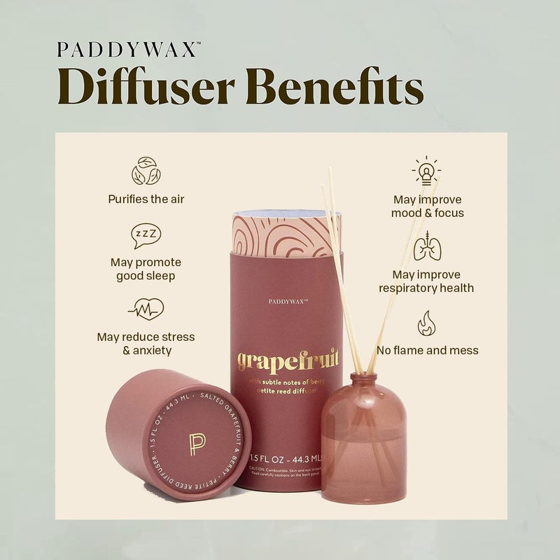 Paddywax Candles Petite Collection, Reed Diffuser for Home Use, Rose - Grapefruit - Image 5